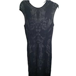 Antonio Melani Navy Lace Sleeveless Midi Dress Size Medium